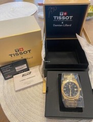 AUTOGRAPHED TISSOT SPECIAL EDITION DAMIAN LILLARD PRX AUTO 40MM GOLD PVD