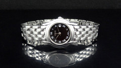 Gucci 5500L Series Date Black Dial Stainless Steel Silver Tone Women’s Watch