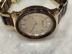 Brighton Carpenteria Watch Tortoiseshell & Gold Tone Ladies Fits 6.5 Wrist