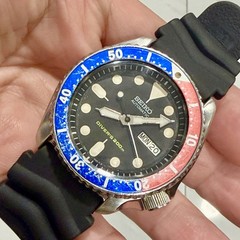 VTG Seiko Pepsi Bezel SKX009 Men’s 42mm Diver Watch Automatic All Original Head!