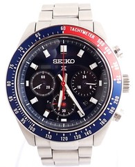 SEIKO Prospex SBDL097 SS Solar Quartz Sunlight Red Blue Pepsi Color Men’s Watch