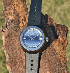 Rodania Watch NOS Water Resistant Monobloc Case With Prism Plastic Glass
