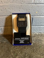 NewCasio Watch 8 Digit Calculator Dual Time Daily Alarm CA-53W-1CR Data Bank
