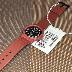 Casio MQ-24UC-4B Collection Standard Series Red Matte Color Analog Men’s Watch