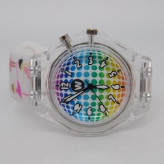 Watchitude glow REV112021 Clear Plastic Quartz Analog Women’s Watch New Battery