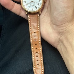 Shinola Detroit Watch All Stainless Steel Gold Plated Horween Leather As Is