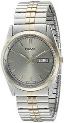 Pulsar Men’s PXF308 Expansion Band Analog Display Japanese Quartz Two Tone Watch