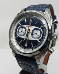 Men’s Top Time 43mm Surfboard Blue Chronograph Date Dial Rally Racing Watch