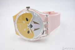 New Swatch Swiss Originals AKITA INU Pink Silicone Watch 34mm GE279 $75