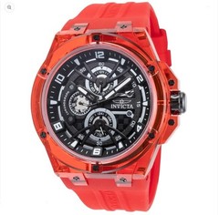 NEW Invicta Men’s 48.5mm Racing Cyclone Quartz Chronograph Red Tone Watch