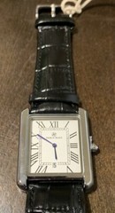 Pablo Raez 40mm Black Leather Men’s Big Square Tank Quartz Watch Ships From USA