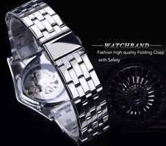 Forsining Mens Big 43mm Waterproof Triangle Luxury Watch. Great Gift Idea