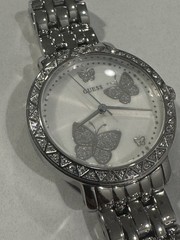 Guess Women’s Watch Butterfly Stainless Steel Silver G86013L