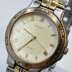 Seiko Dolce Men’s Quartz Watch Two-Tone Gold Silver Japan 0716098