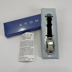 New in Box Avon Vintage Rhinestone Accent Analog Watch – Not Tested