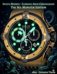 Invicta Reserve Sea Monster 56mm Swiss Movement Chrono Luminous Dial Men’s Watch