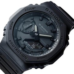 Casio G-Shock GA2100-1A1 Full Black Octagon Analog Digital Watch