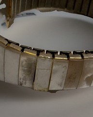 Wingee Quartz Rectangle Case mother of pearl Bracelet Roman Numerals Watch