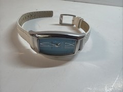 Ecclissi Sterling Silver Watch – Turquoise Leather Band 23295 New Battery