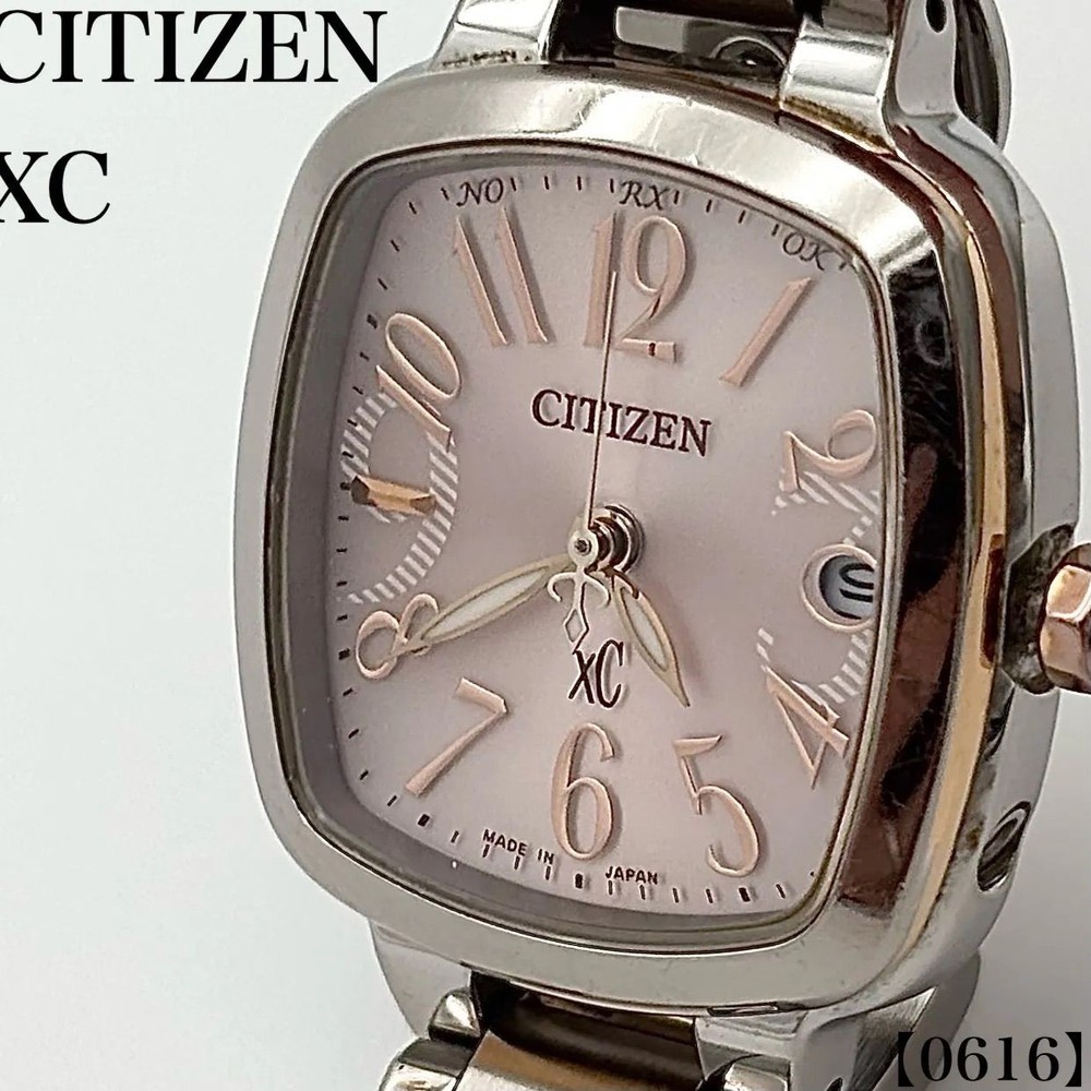 Citizen xC Eco-Drive Square Pink Ladies Watch ES8014-54W wrist 14.0cm/5.5in