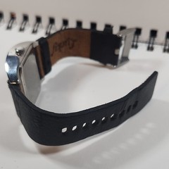 Lucky Watch Co Lucky by Dingbats Skull Flame Dial Quartz Leather Strap Watch