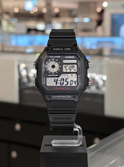 Casio AE-1200WH-1AVDF World Time Digital Watch 100M 10-Year Battery Black