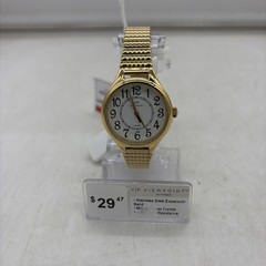 Timex Viewpoint CC3D82200, Women’s Goldtone Expansion Band Watch, White Dial