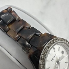 Fossil ES2680 Women’s Plastic Analog White Dial Quartz Genuine – NEW BATTERY