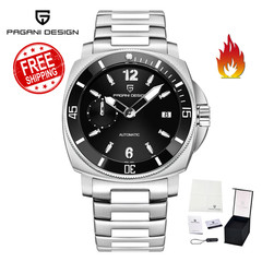 PAGANI DESIGN Automatic Sports Watch 100M Steel Sapphire Luminous Men’s