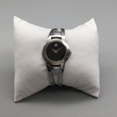 Movado Amorosa Watch Women 24mm Silver Tone Swiss 84.E4.1842 New Battery 6″