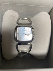 GUCCI G Collection Women’s Square Watch Silver Elegant Quartz W/Box New Unused