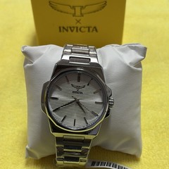 Invicta Men’s Quartz Analog 44mm Stainless Steel Silver Dial Bracelet WR 30m