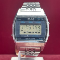 SEIKO ALBA Y448-5000 Digital Chronograph 1988 Vintage Bracelet QZ From Japan