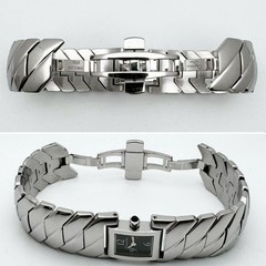 Christian Dior Art Deco Women’s Quartz Square Watch Black Dial Jewelry