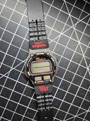Rare, Retro/Vintage Timex Ironman Triathlon 50 Lap Indiglo Watch- Black & Red