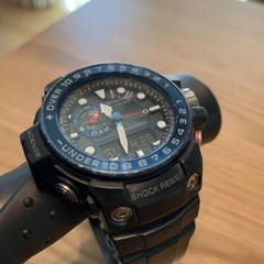 Casio G-Shock GWN-1000B-1BJ Gulfmaster Used Blue×Black mens watch from JAPAN FS