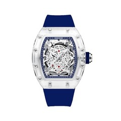KIMSDUN Skeleton Sport Watches, Quartz Calendar Wristwatch,Tonneau Case, Unisex