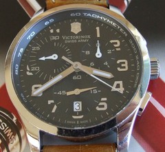 VictorINOX SWISS ARMY+Men’s ALLIANCE CHRONOGRAPH+Sapphire+42mm+OEM Leather Band