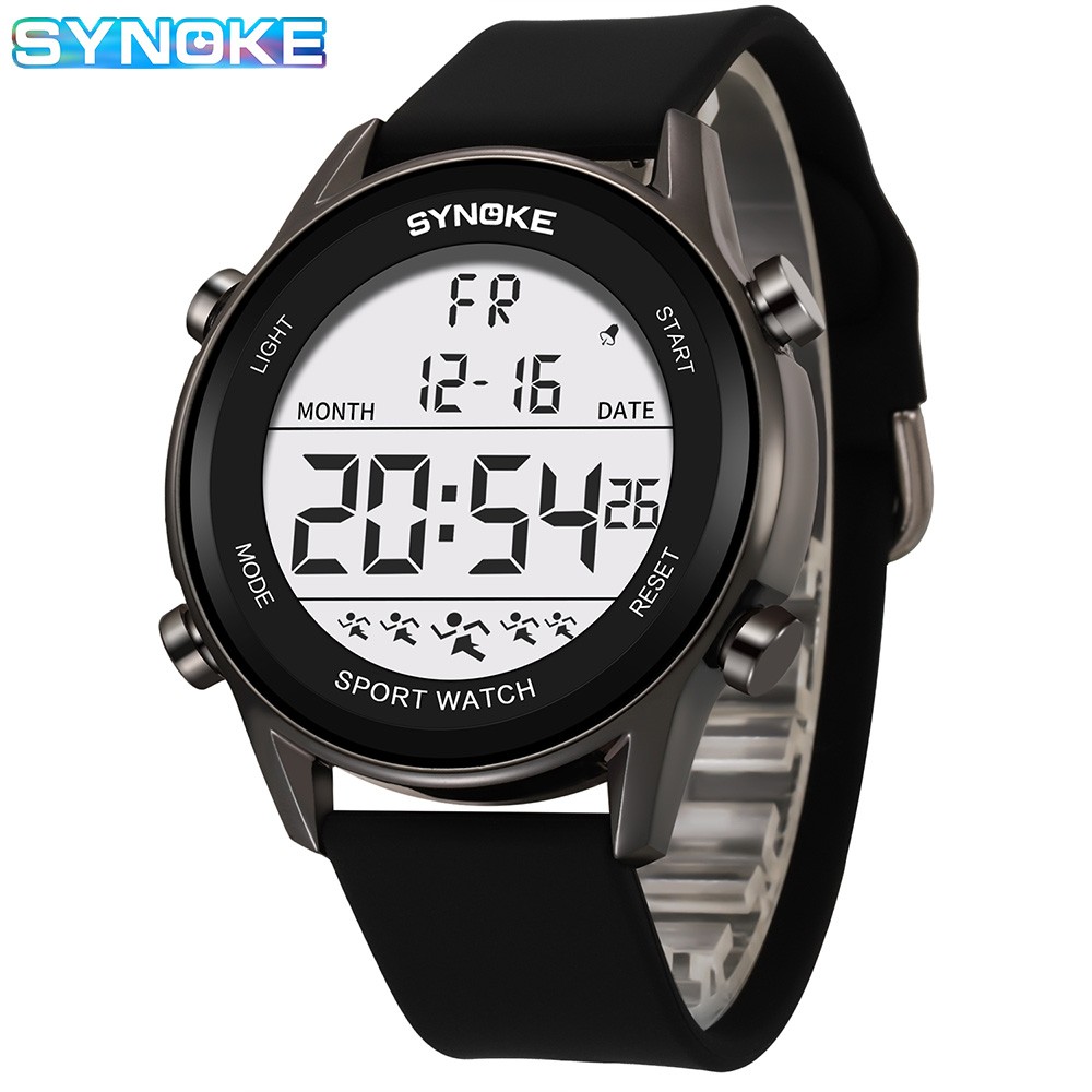 Men Electronic Sports Watch Waterproof Outdoor Watch Luminous Large Screen Watch