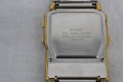 Vintage Casio Data Bank Watch Mens Gold Tone Digital Calculator Parts Repair