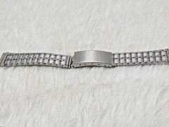 Premium Stainless Steel Jubilee Watch Bracelet Silver Fold Over Clasp Adjustable