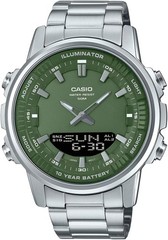 Casio Green AMW-880D-3AV 10 years Battery Design Stainless Steel Casual watch