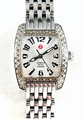 Michele Mini Urban Diamond Watch With SS Locking Band in Excellent Cond.
