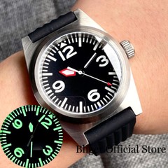 200M Waterproof AR sapphire Glass NH35A Mens Diver Watch Luminous Aviator Dial