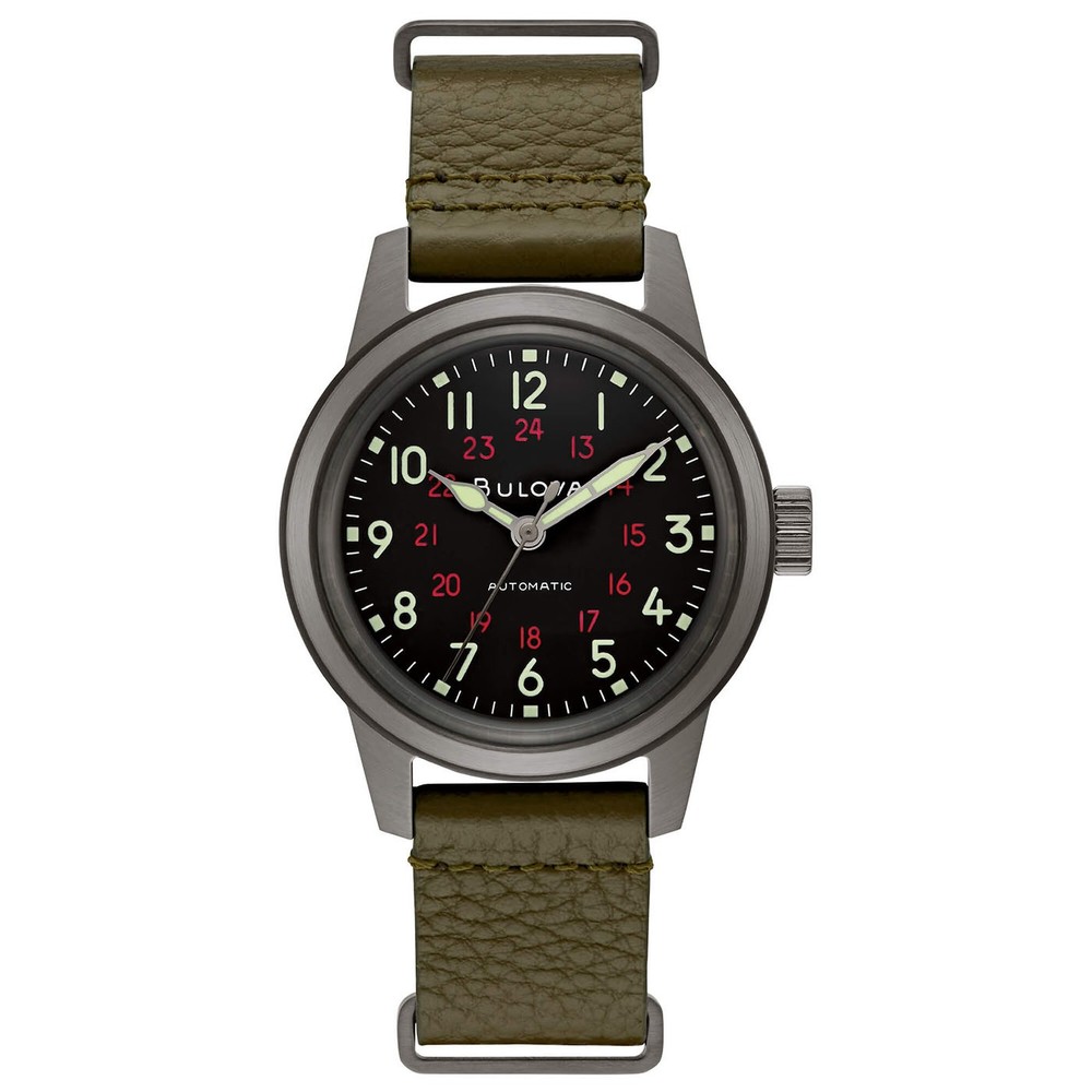 Bulova Watch Collection Military Hack Watch Automatic 38mm