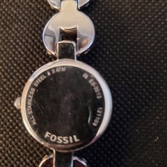 Fossil Watch ES3013 Stainless Steel 26mm Silver Tone Rhinestone Works GUC