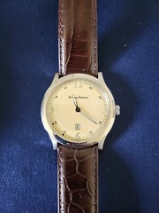 Tommy Bahama TB1051 Pineapple Dial Brown Croco Texture Leather Ultra Slim Watch