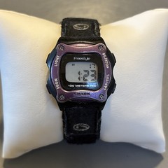Vintage Freestyle Sand Shark Digital Watch 005 Purple Black WR 100m Nylon Strap