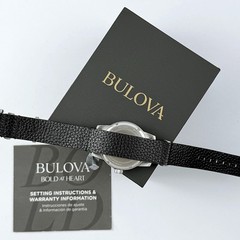 Bulova Men’s Hack Automatic Ivory Dial Black Leather Strap Watch 96A246