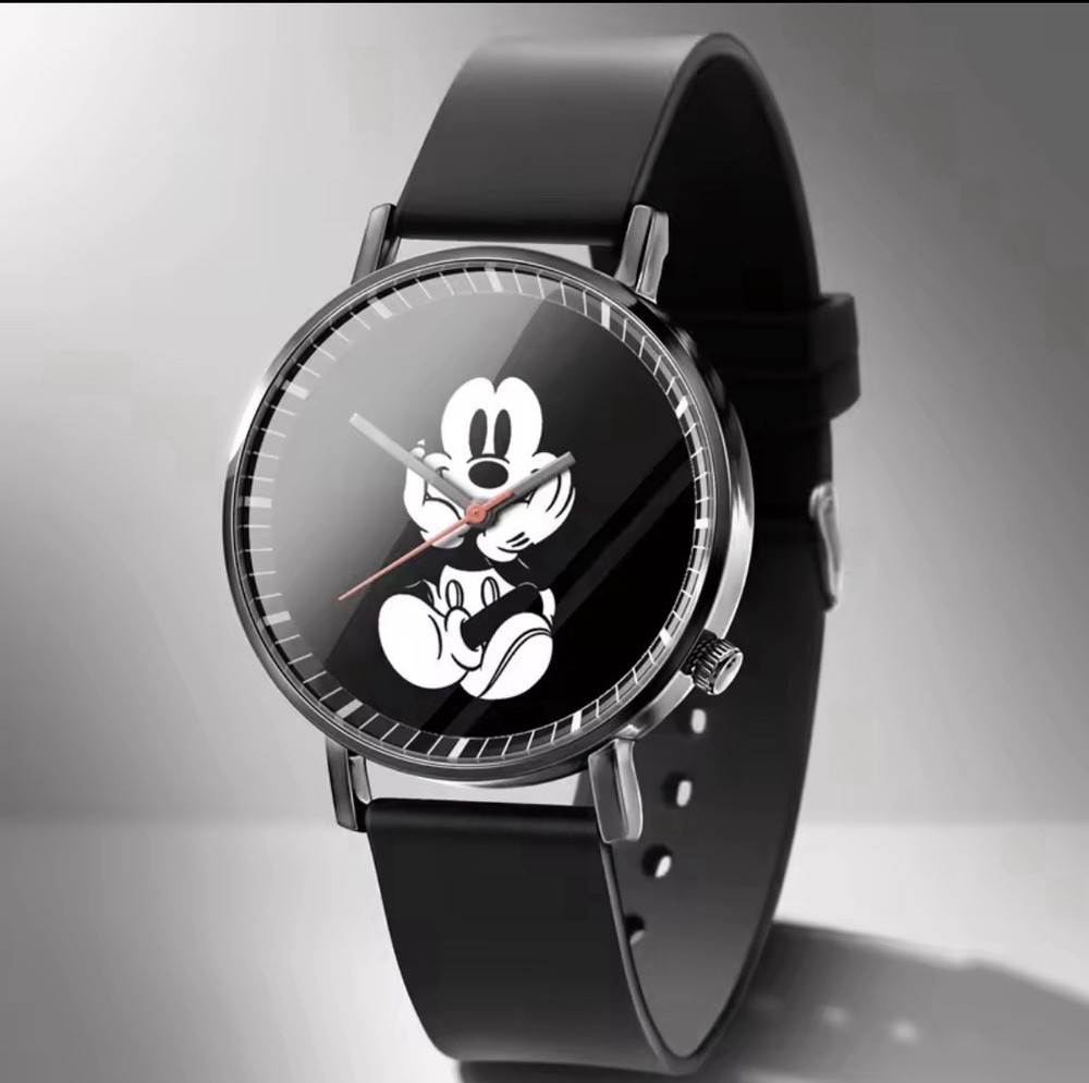Cartoon Anime Character Child Boy Girl Woman Man Child Wrist Watch Black